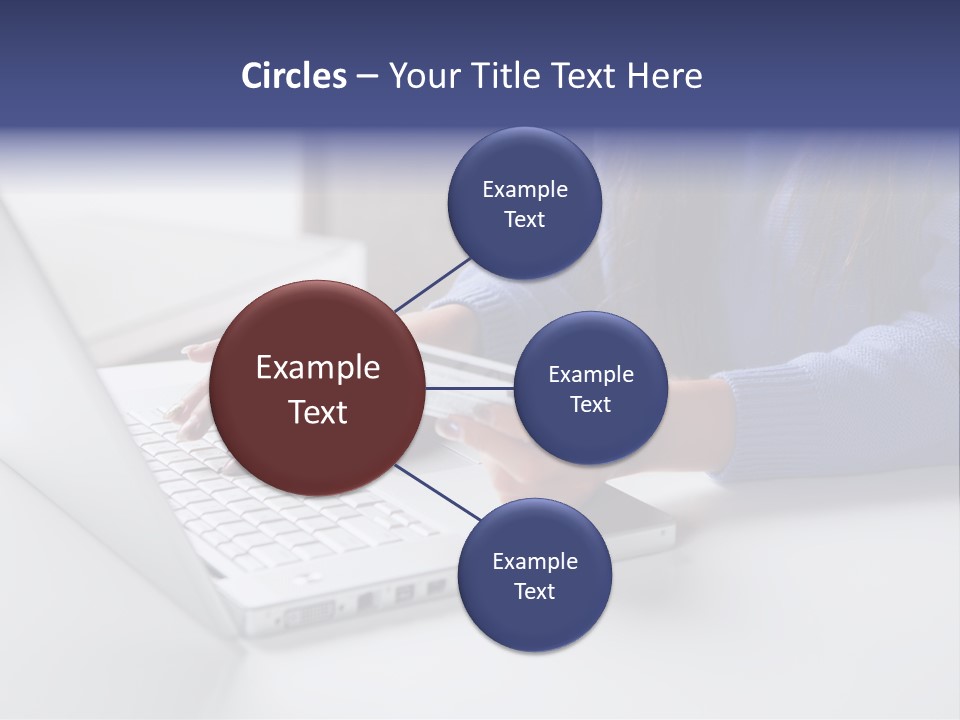 A Woman Holding A Credit Card While Using A Laptop PowerPoint Template