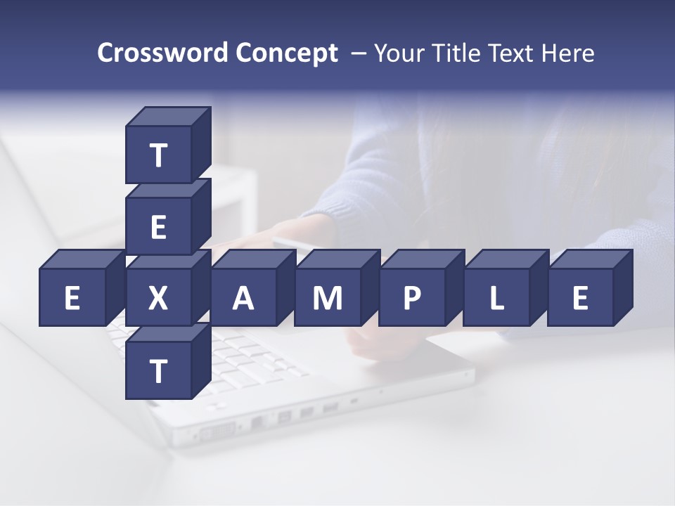 A Woman Holding A Credit Card While Using A Laptop PowerPoint Template