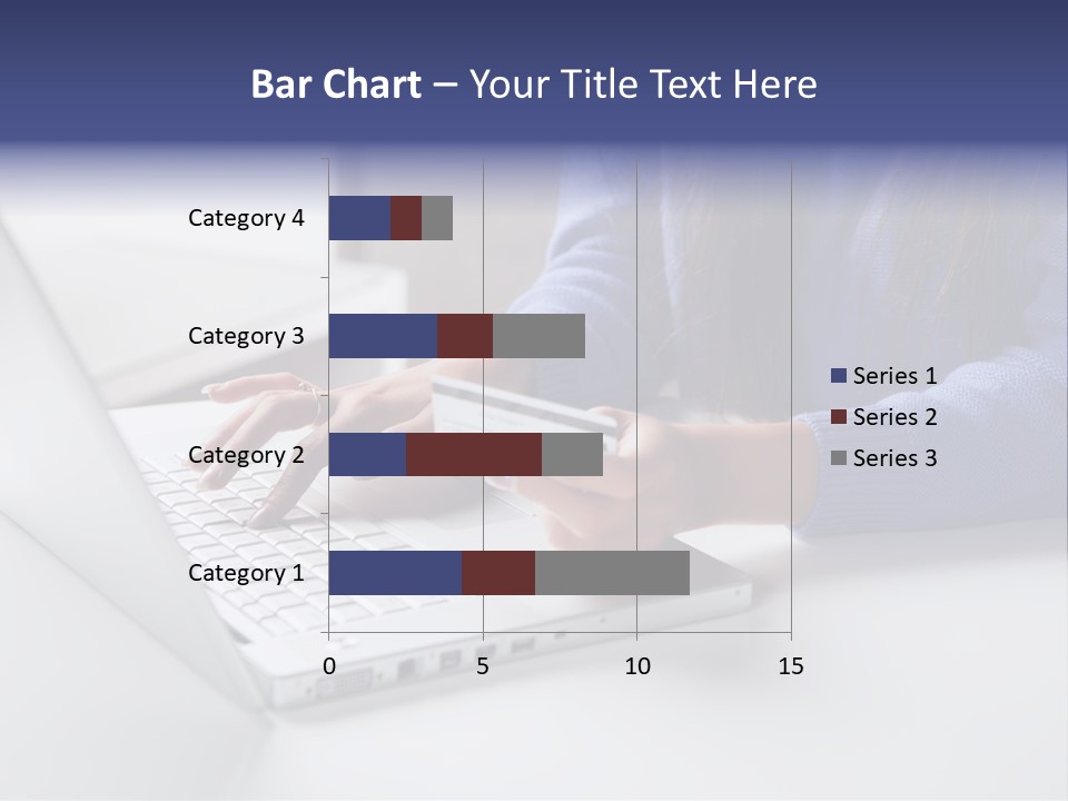 A Woman Holding A Credit Card While Using A Laptop PowerPoint Template