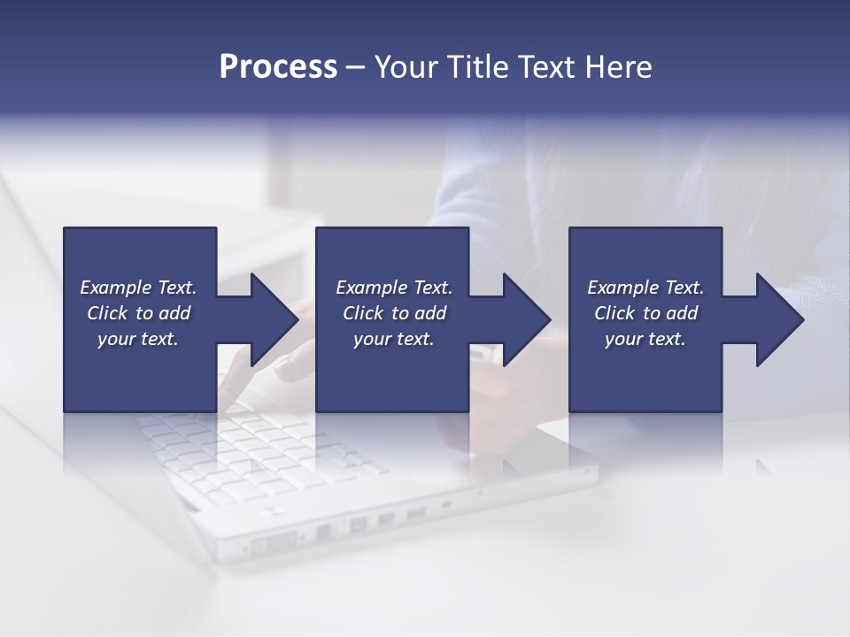 A Woman Holding A Credit Card While Using A Laptop PowerPoint Template