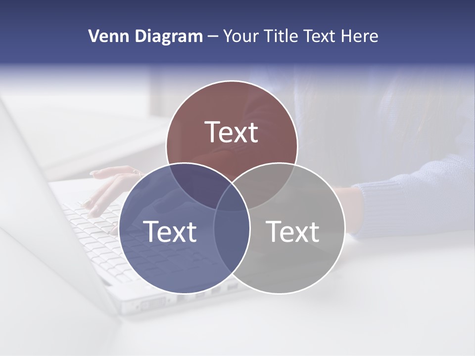 A Woman Holding A Credit Card While Using A Laptop PowerPoint Template