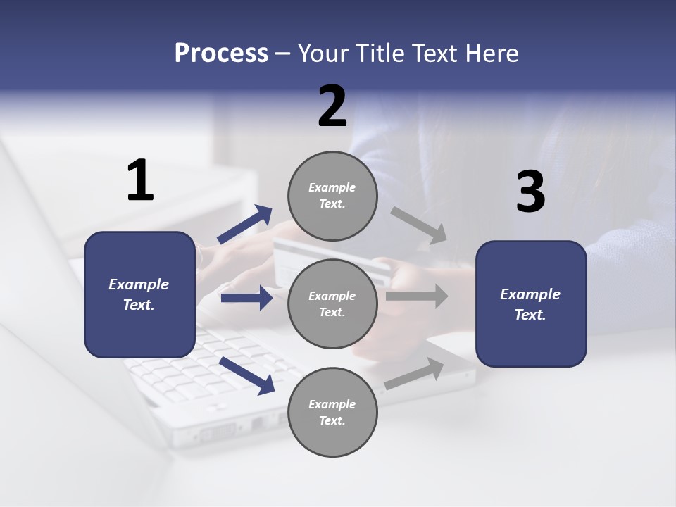 A Woman Holding A Credit Card While Using A Laptop PowerPoint Template