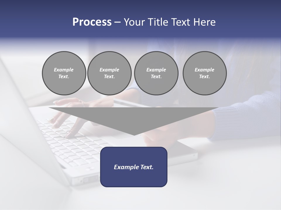 A Woman Holding A Credit Card While Using A Laptop PowerPoint Template