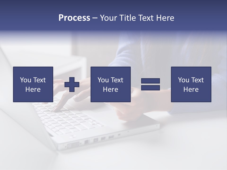 A Woman Holding A Credit Card While Using A Laptop PowerPoint Template