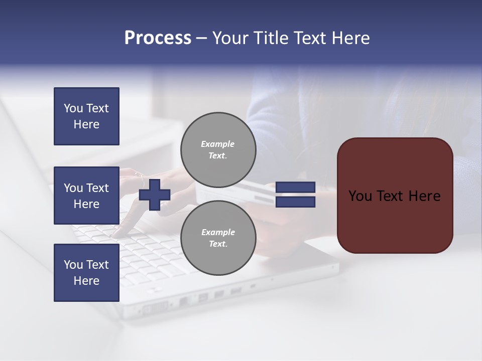 A Woman Holding A Credit Card While Using A Laptop PowerPoint Template
