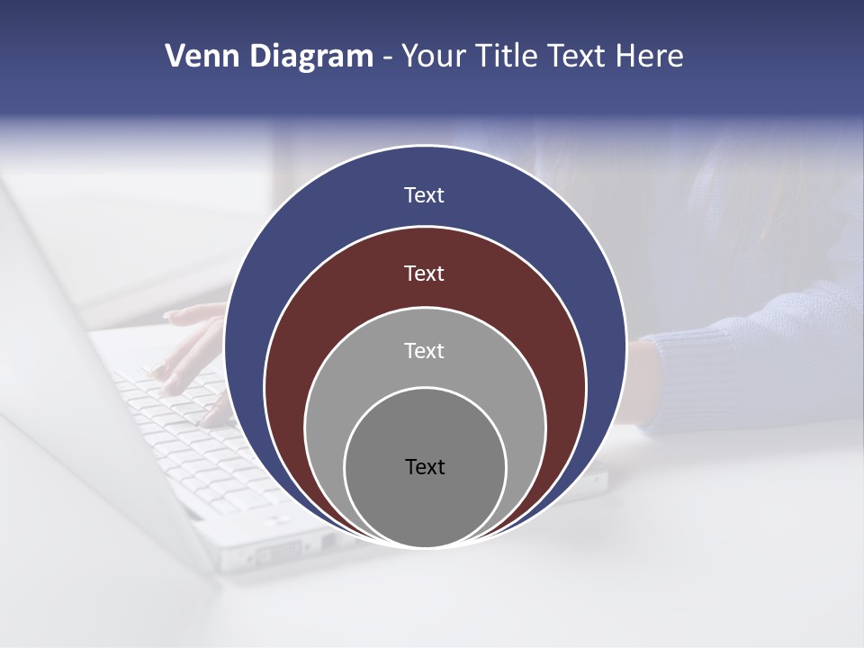 A Woman Holding A Credit Card While Using A Laptop PowerPoint Template