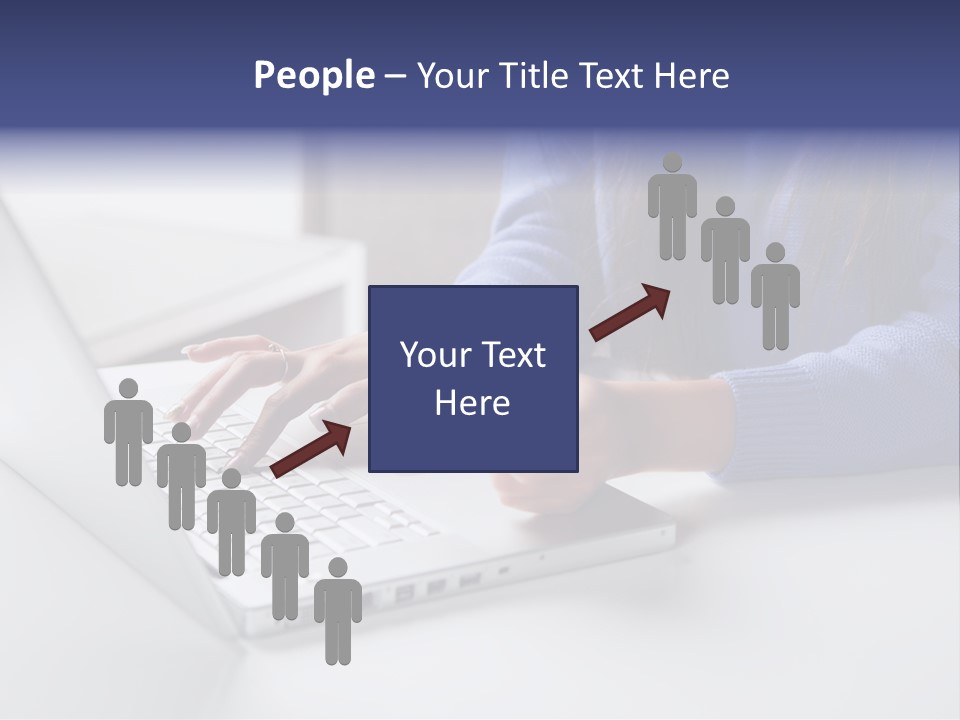 A Woman Holding A Credit Card While Using A Laptop PowerPoint Template