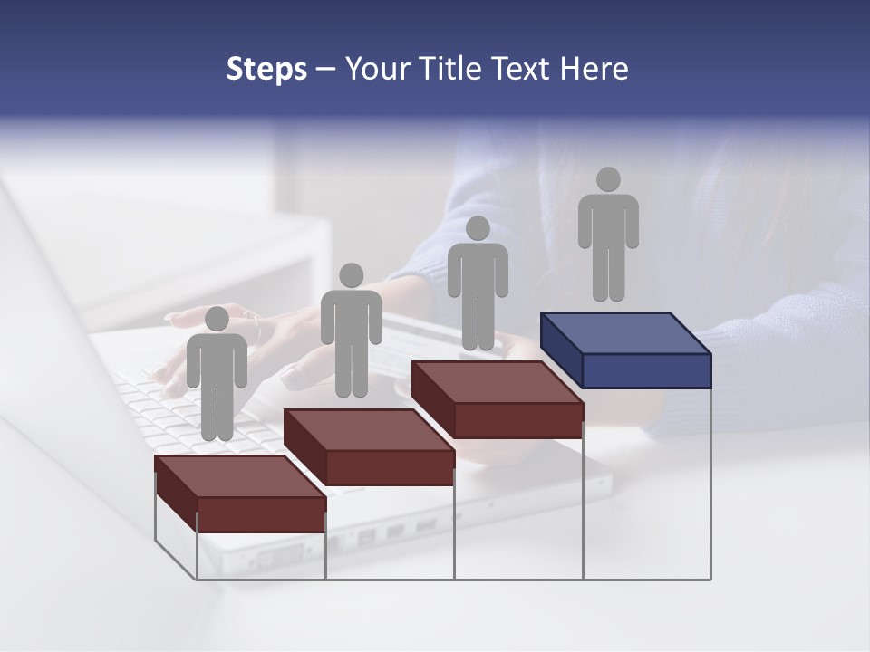 A Woman Holding A Credit Card While Using A Laptop PowerPoint Template