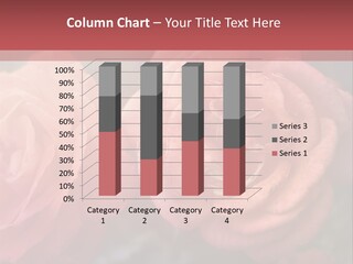 Three Pink Roses On A Red Background With The Words Name Of The Presentation Company Name PowerPoint Template