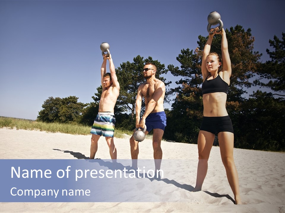 A Group Of People Standing On Top Of A Sandy Beach PowerPoint Template