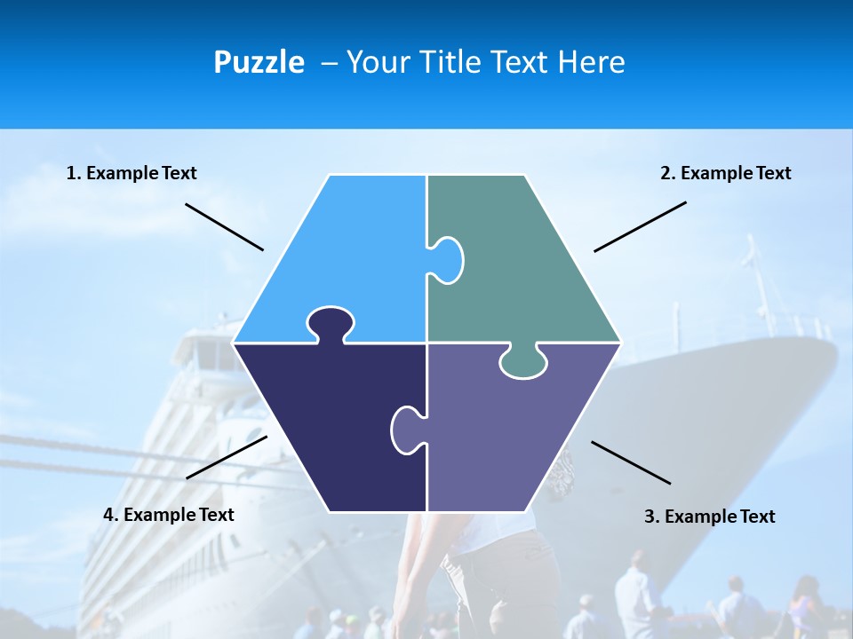 A Woman Standing In Front Of A Cruise Ship PowerPoint Template