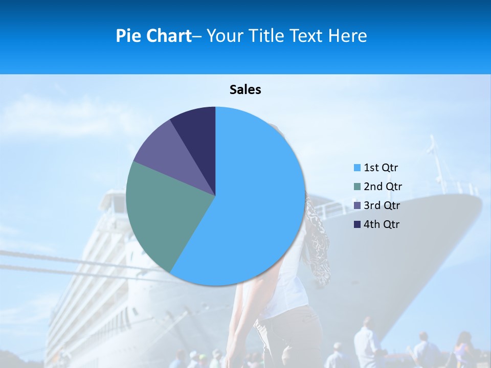 A Woman Standing In Front Of A Cruise Ship PowerPoint Template