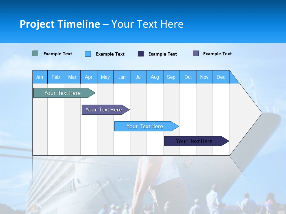 A Woman Standing In Front Of A Cruise Ship PowerPoint Template