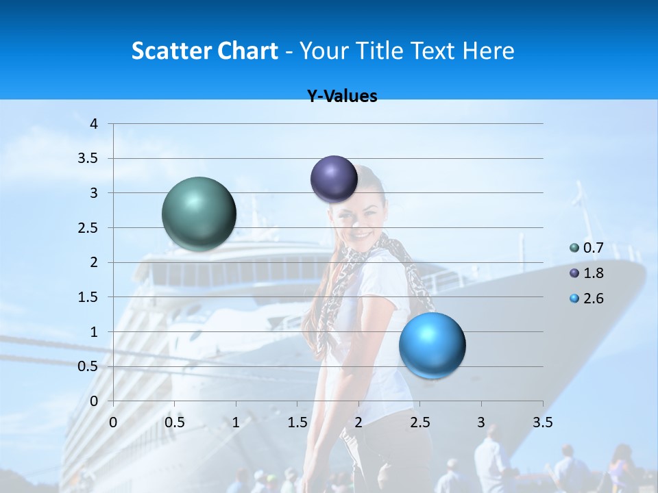 A Woman Standing In Front Of A Cruise Ship PowerPoint Template
