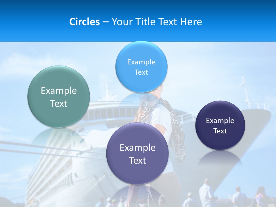 A Woman Standing In Front Of A Cruise Ship PowerPoint Template