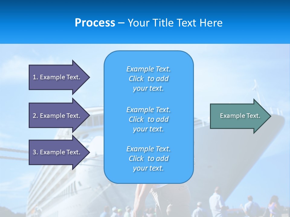 A Woman Standing In Front Of A Cruise Ship PowerPoint Template