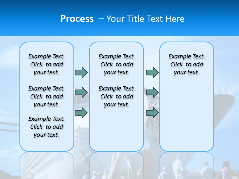 A Woman Standing In Front Of A Cruise Ship PowerPoint Template