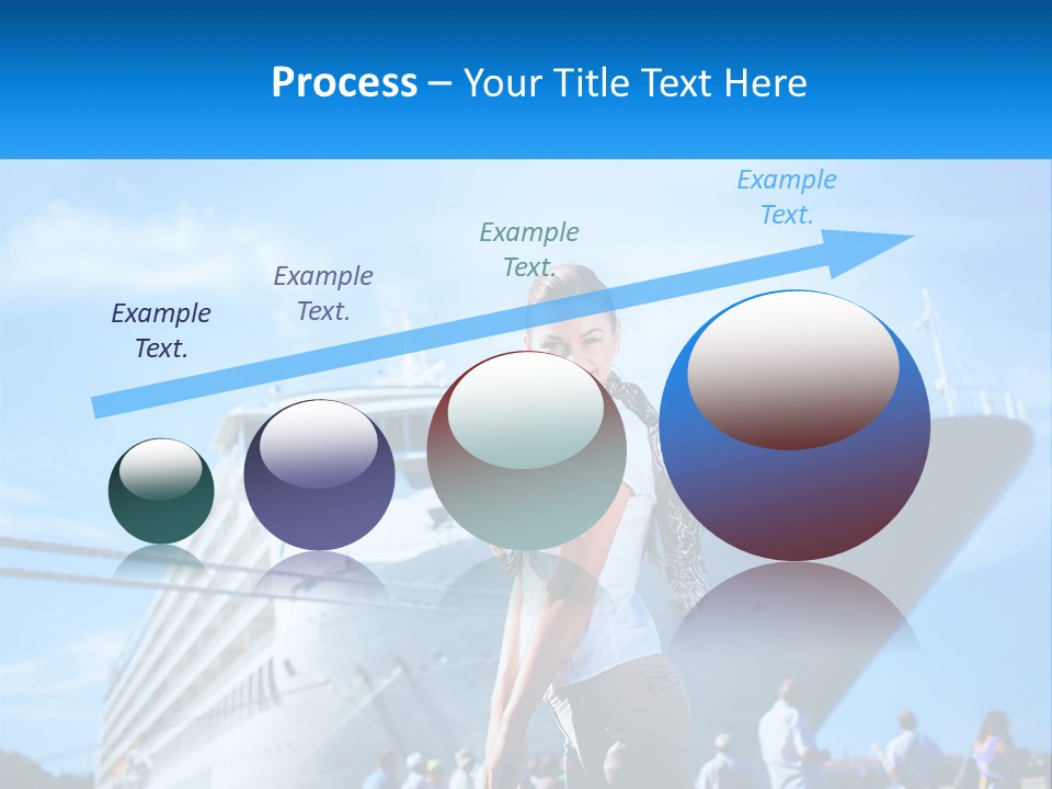 A Woman Standing In Front Of A Cruise Ship PowerPoint Template