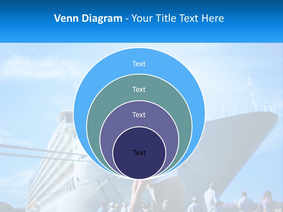 A Woman Standing In Front Of A Cruise Ship PowerPoint Template