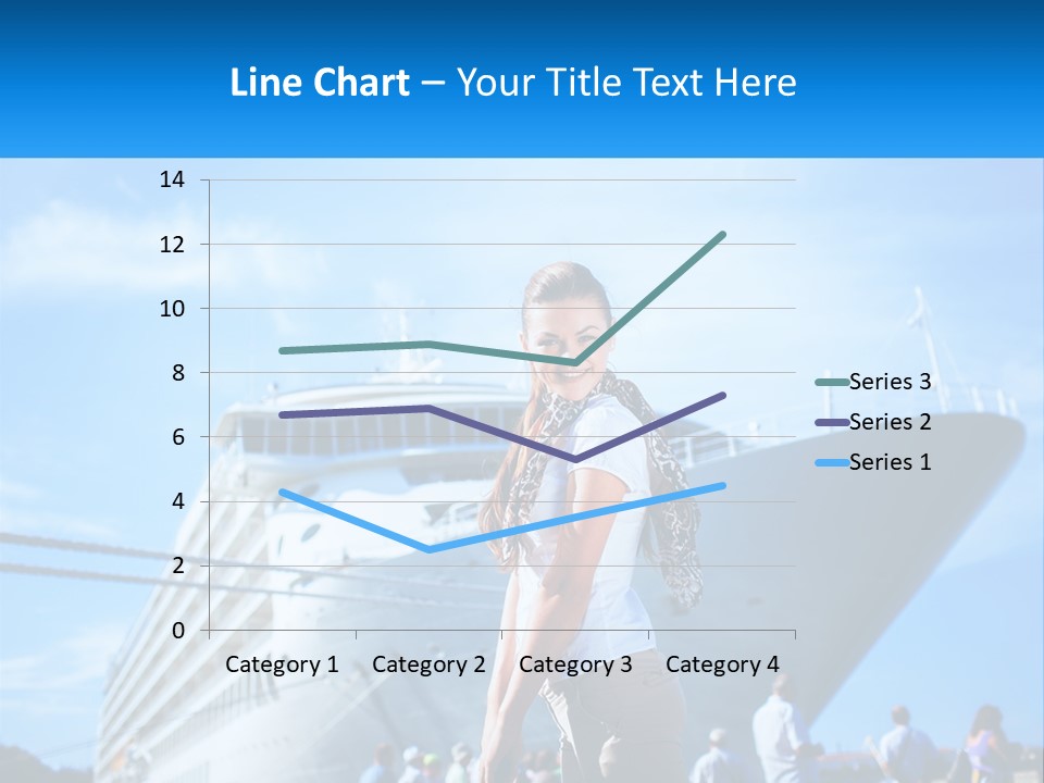 A Woman Standing In Front Of A Cruise Ship PowerPoint Template
