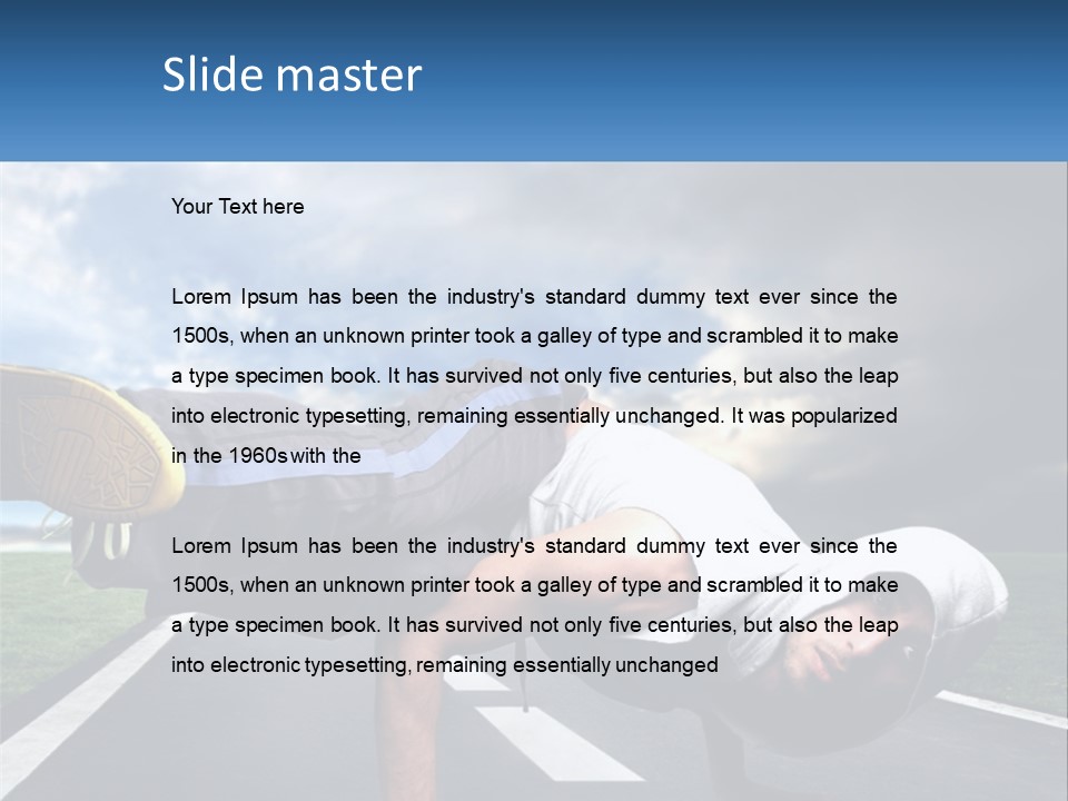 A Man Doing A Handstand On A Road PowerPoint Template