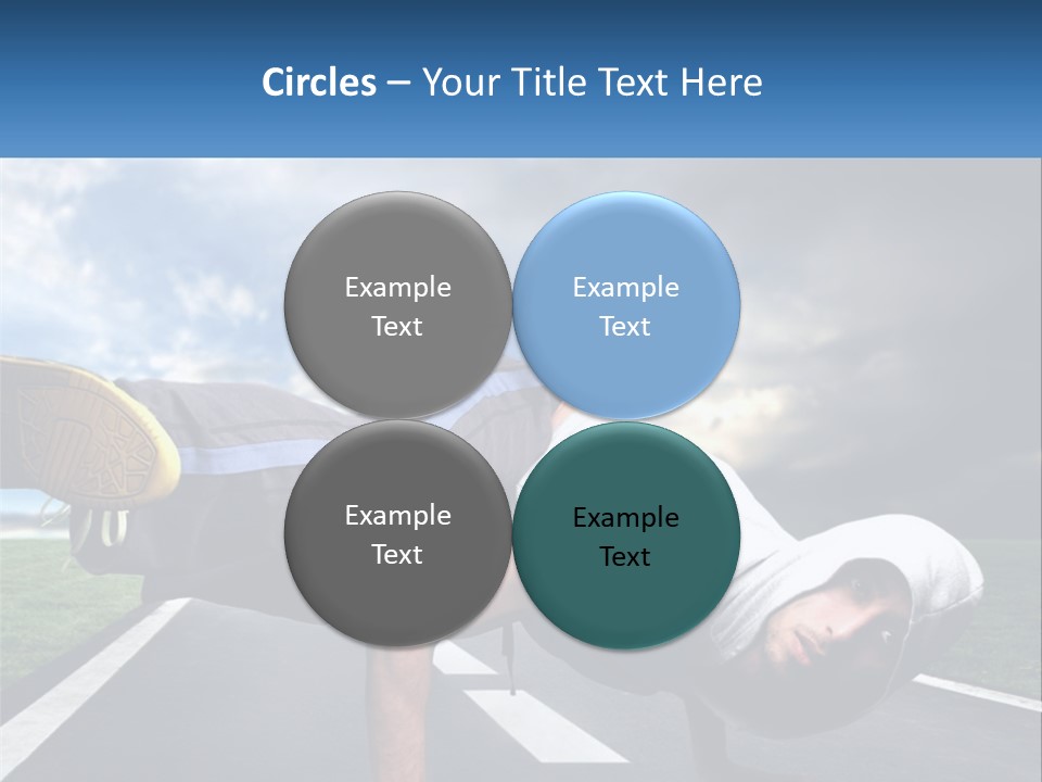 A Man Doing A Handstand On A Road PowerPoint Template