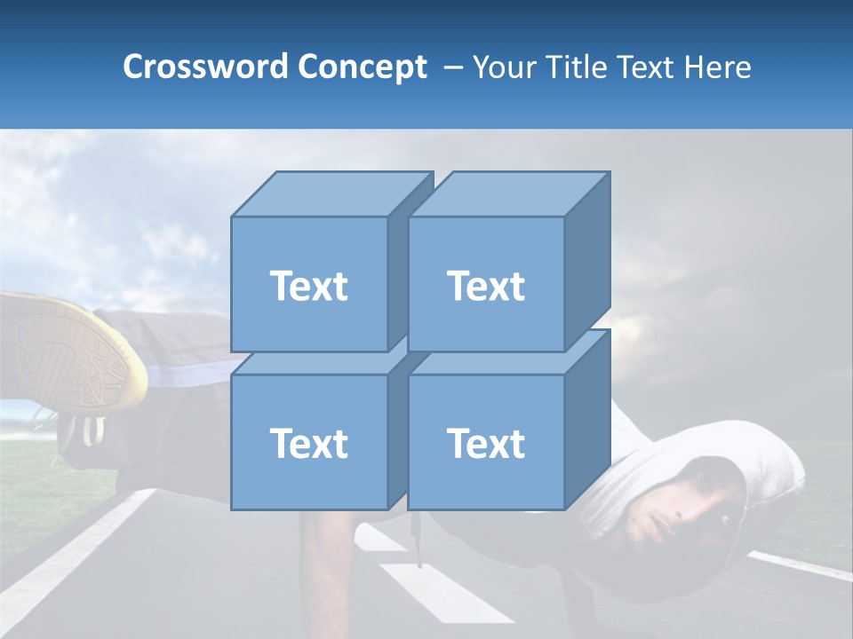 A Man Doing A Handstand On A Road PowerPoint Template