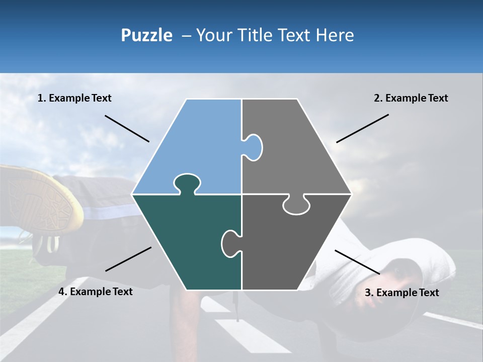 A Man Doing A Handstand On A Road PowerPoint Template