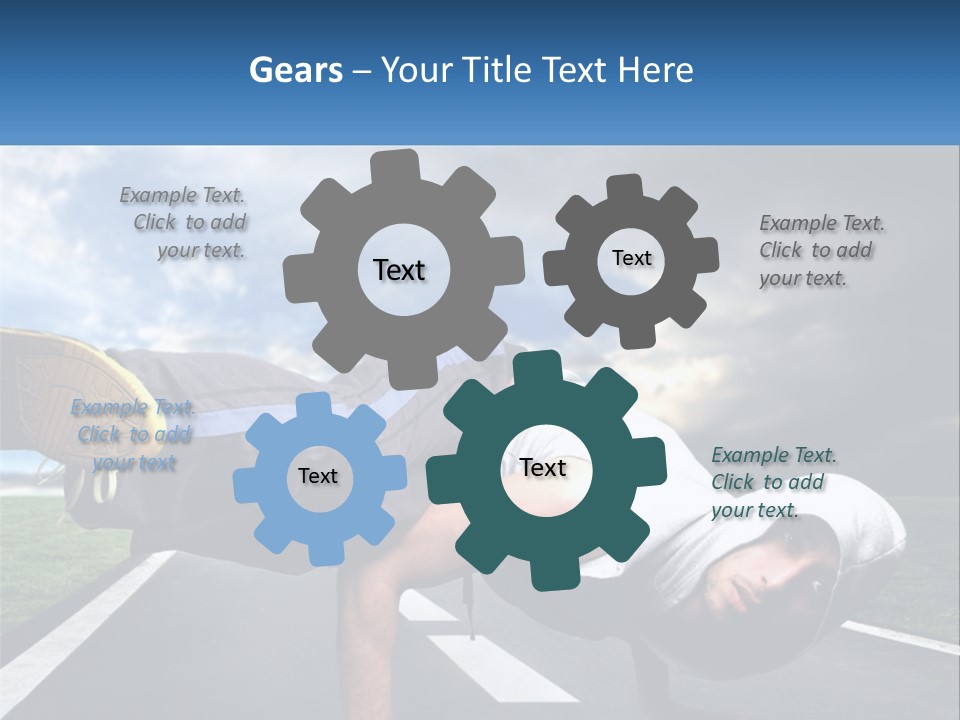 A Man Doing A Handstand On A Road PowerPoint Template