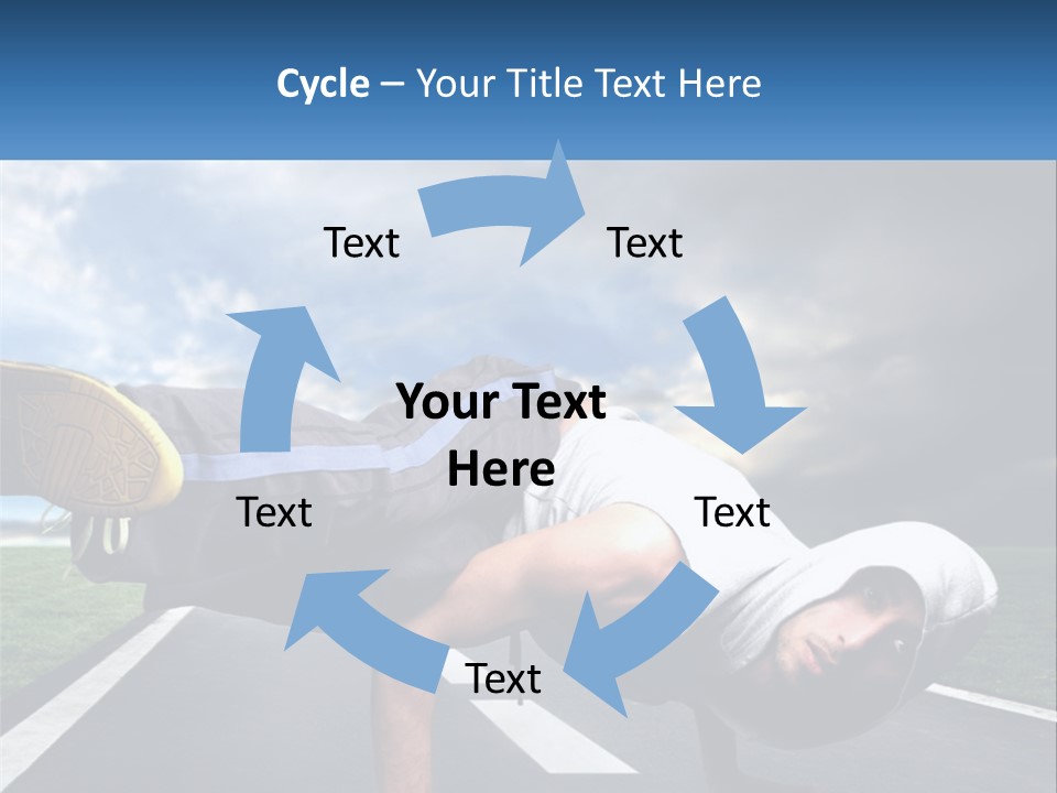 A Man Doing A Handstand On A Road PowerPoint Template