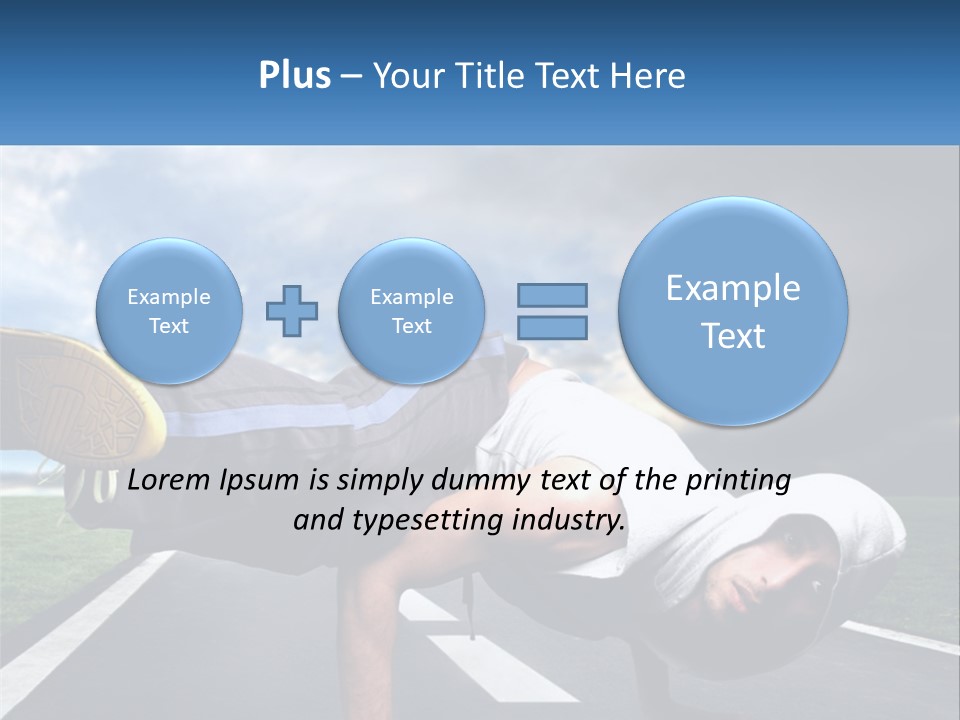 A Man Doing A Handstand On A Road PowerPoint Template