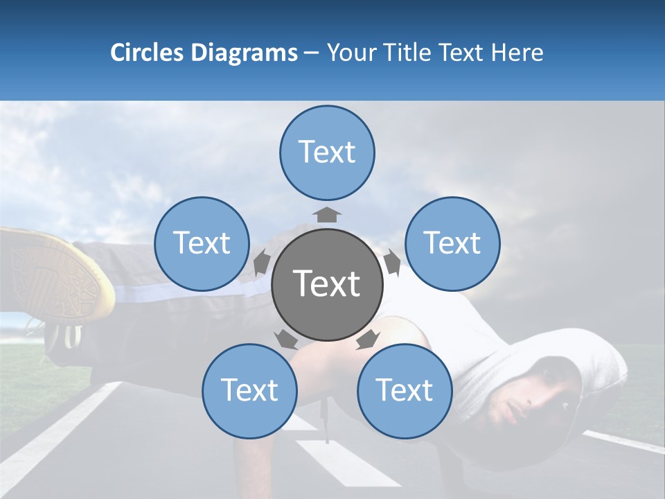 A Man Doing A Handstand On A Road PowerPoint Template