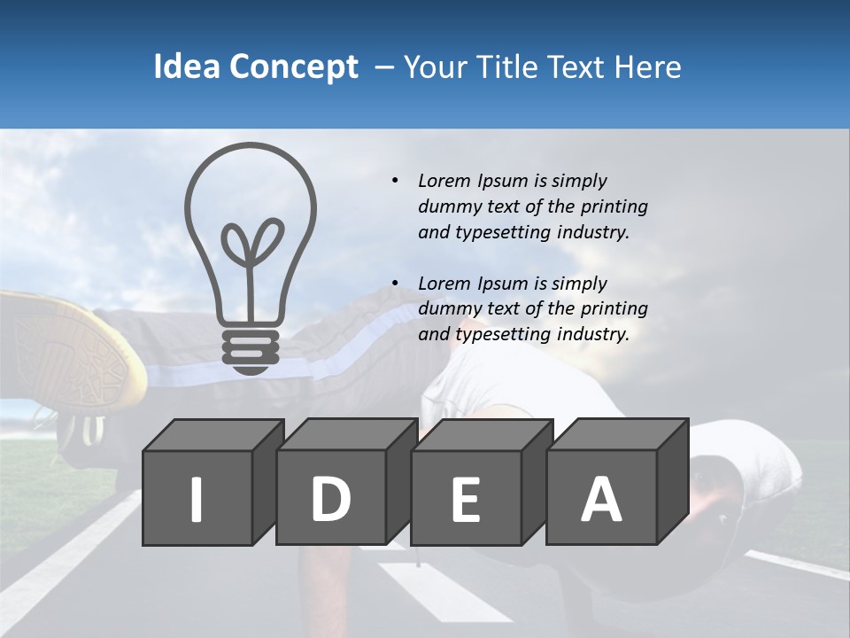 A Man Doing A Handstand On A Road PowerPoint Template