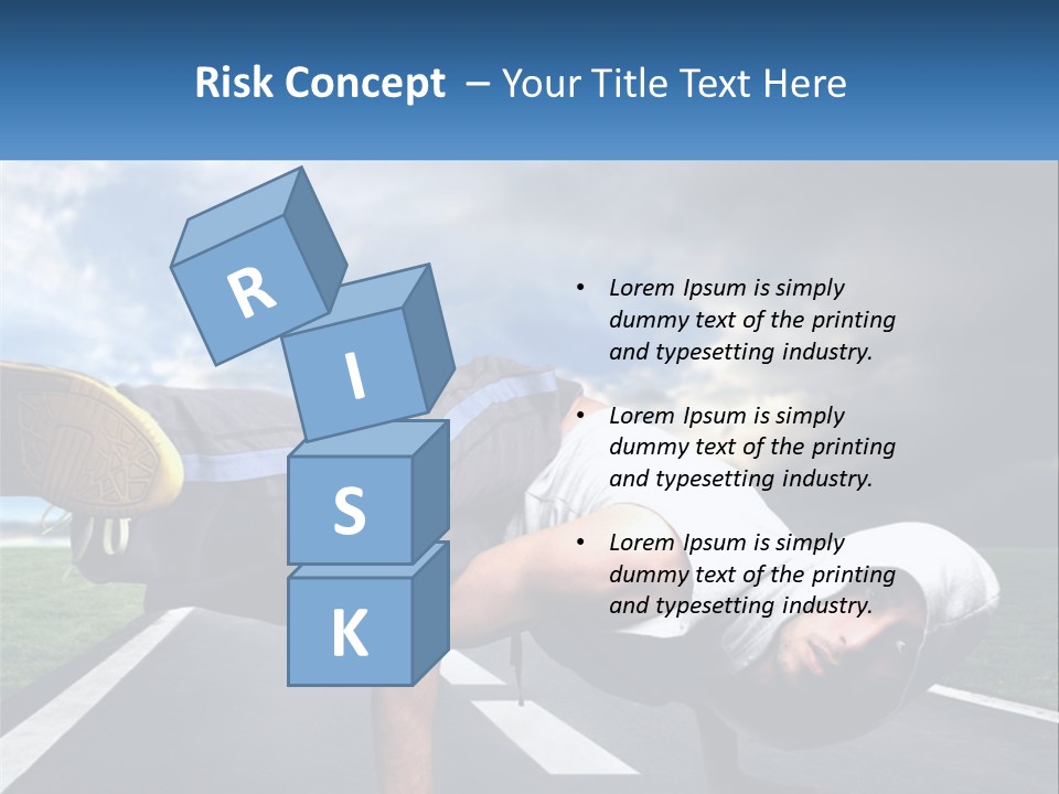 A Man Doing A Handstand On A Road PowerPoint Template