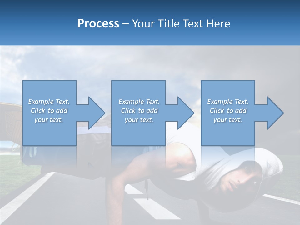A Man Doing A Handstand On A Road PowerPoint Template