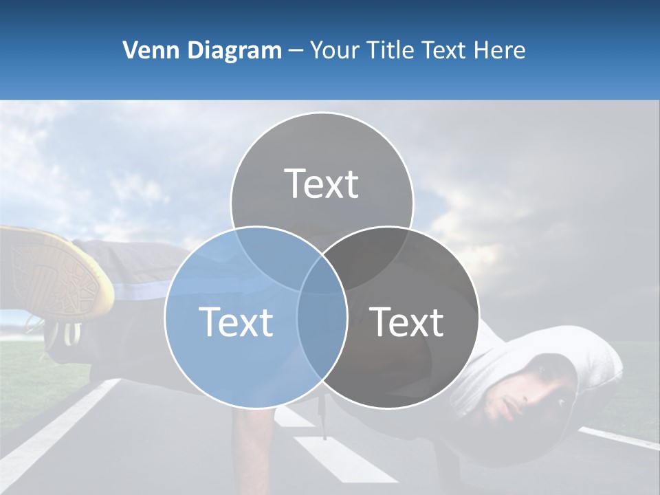 A Man Doing A Handstand On A Road PowerPoint Template