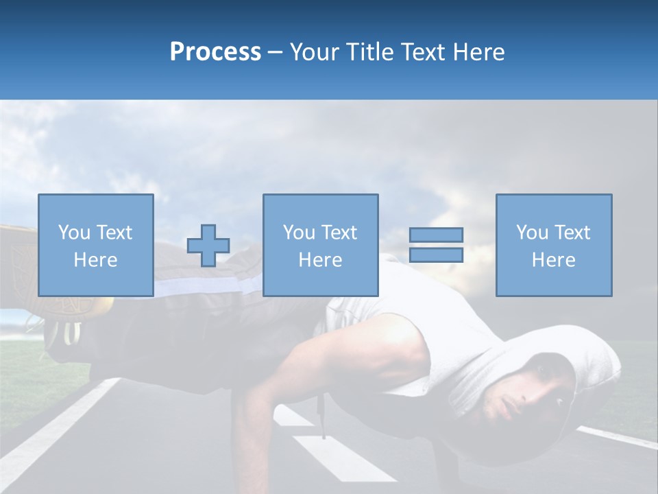 A Man Doing A Handstand On A Road PowerPoint Template