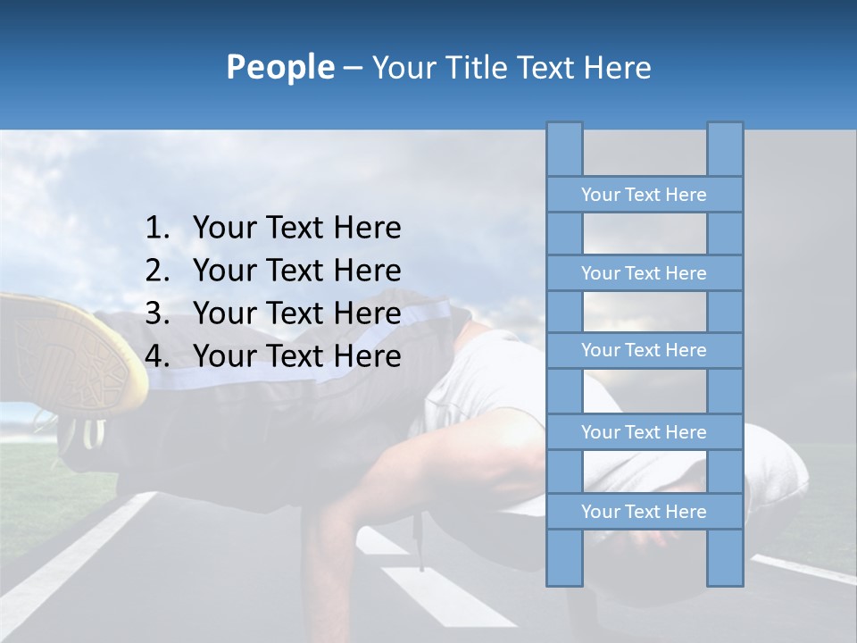 A Man Doing A Handstand On A Road PowerPoint Template