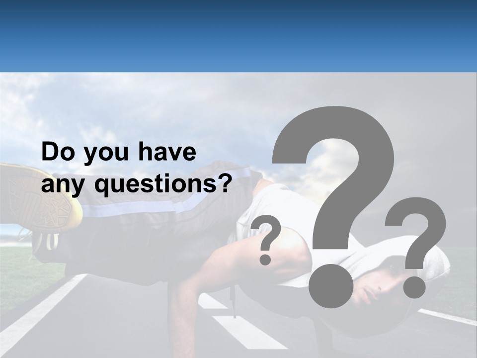 A Man Doing A Handstand On A Road PowerPoint Template