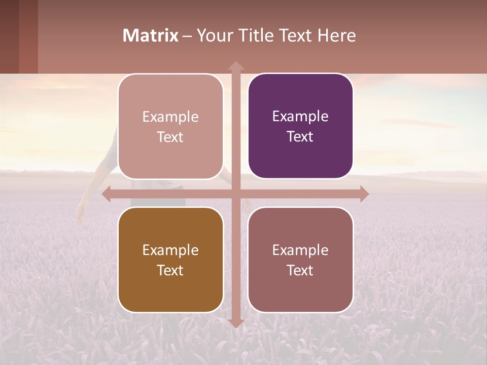 A Woman Standing In A Field Of Purple Flowers PowerPoint Template