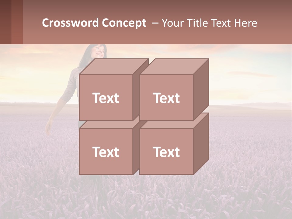 A Woman Standing In A Field Of Purple Flowers PowerPoint Template