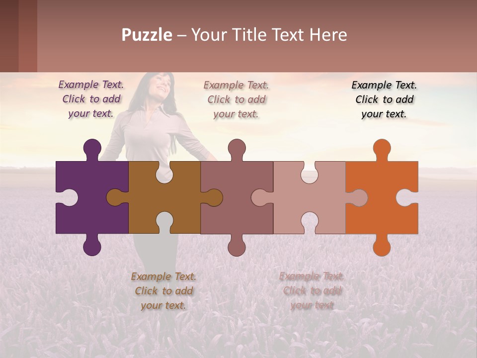 A Woman Standing In A Field Of Purple Flowers PowerPoint Template