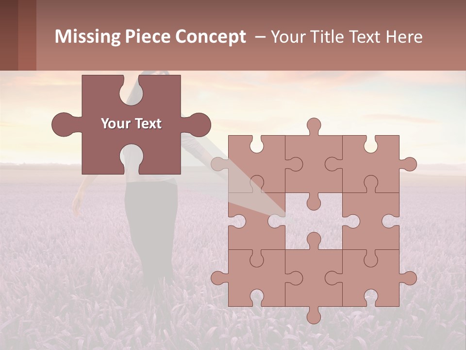 A Woman Standing In A Field Of Purple Flowers PowerPoint Template