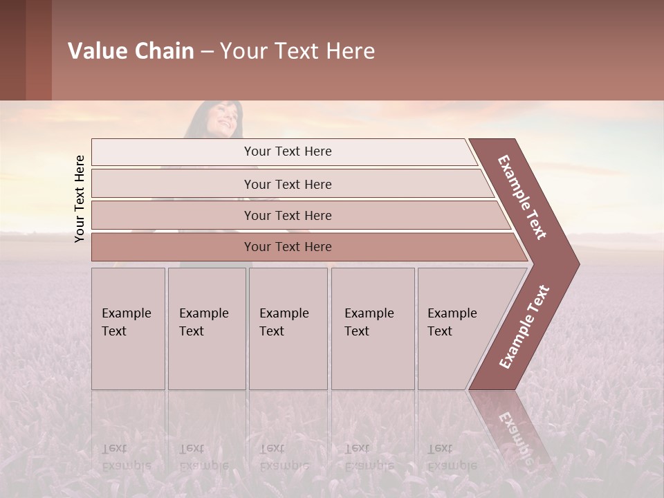 A Woman Standing In A Field Of Purple Flowers PowerPoint Template