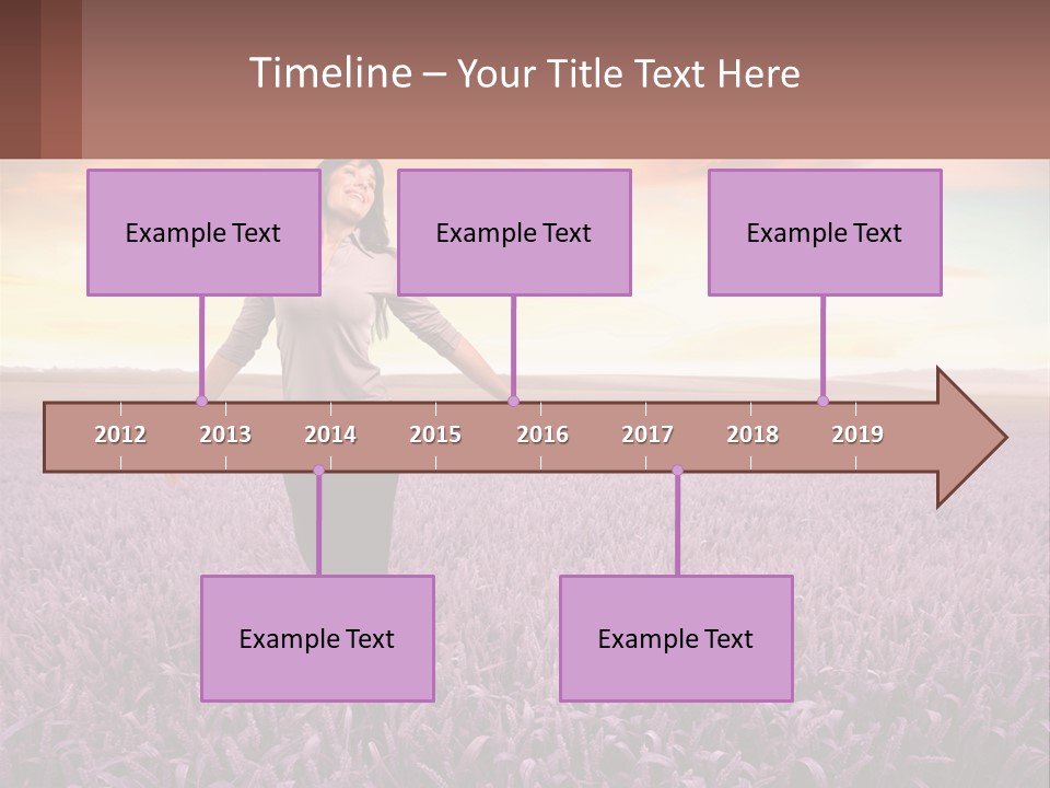 A Woman Standing In A Field Of Purple Flowers PowerPoint Template