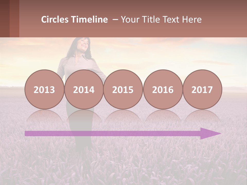 A Woman Standing In A Field Of Purple Flowers PowerPoint Template