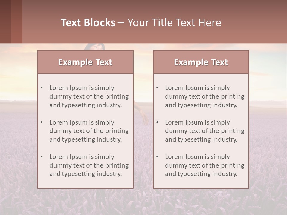 A Woman Standing In A Field Of Purple Flowers PowerPoint Template