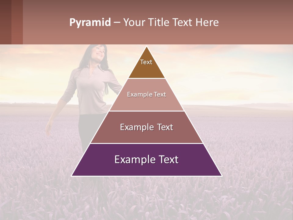 A Woman Standing In A Field Of Purple Flowers PowerPoint Template