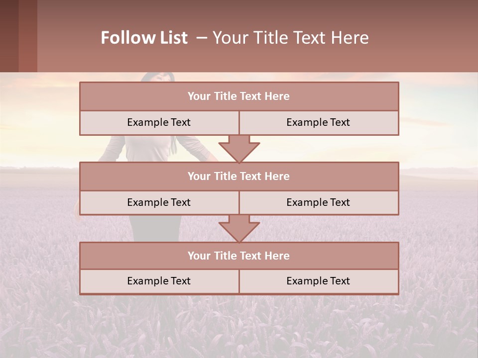 A Woman Standing In A Field Of Purple Flowers PowerPoint Template