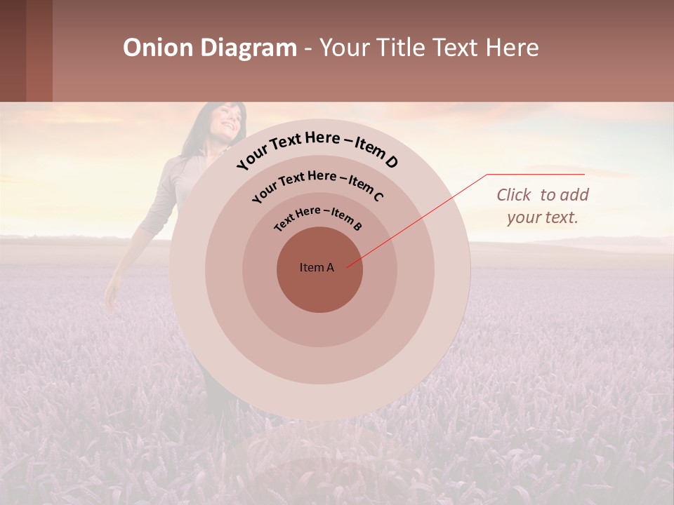 A Woman Standing In A Field Of Purple Flowers PowerPoint Template